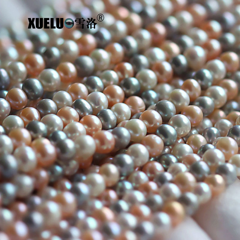 7-8mm Multicolor Round Freshwater Pearl Strings AA Quality