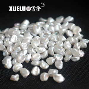 7-8mm White Keshi Baroque Freshwater Loose Pearls, AAAA