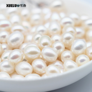 8-9mm White/Lavender/Pink Oval Freshwater Loose Pearls, AAAA
