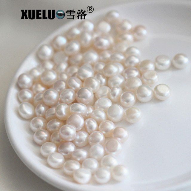  8-9mm White Button Round Freshwater Loose Pearls, AAAA