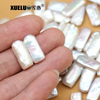 Length(20mm)*Width(10mm) White Rectangle Baroque Freshwater Loose Pearls, AAAA
