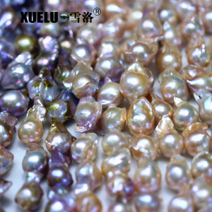 Length(25-30mm)*Width(14-16mm) Multicolor Baroque Freshwater Pearl Strings AAA high quality