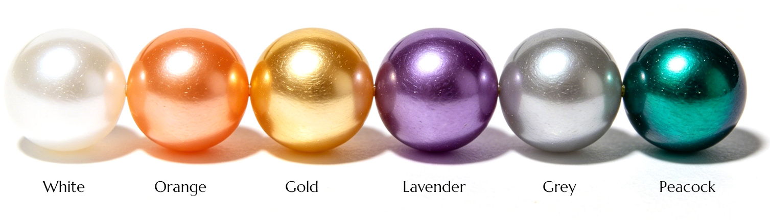 freshwater pearl colour guide with white gold lavender grey and peacock pearls