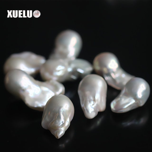 18-20mm White Baroque Freshwater Loose Pearls, AAAA