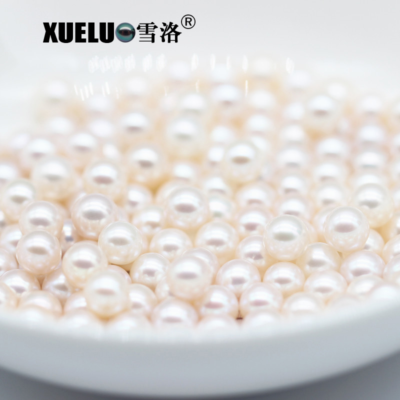 9mm white perfect round freshwater loose pearls, AAAA
