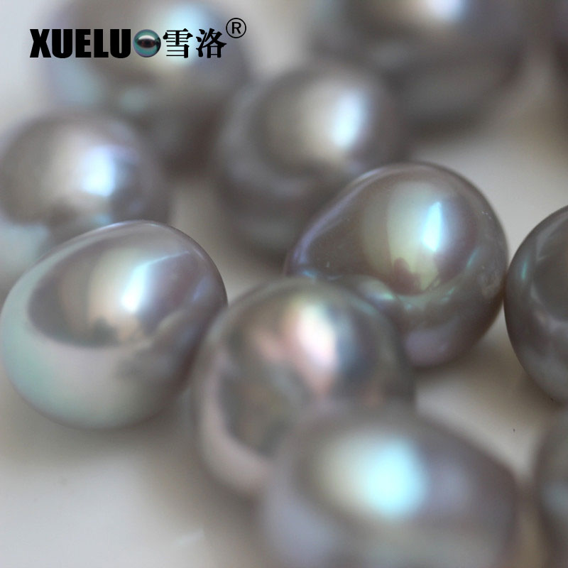 10-11mm Grey Nugget Baroque Freshwater Loose Pearls, AAAA