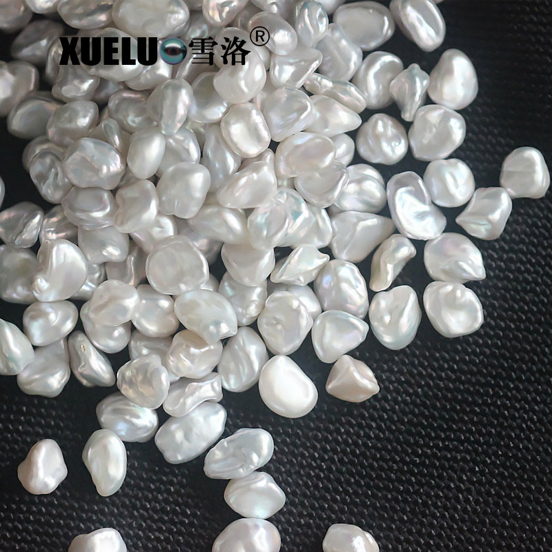 7-8mm White Keshi Baroque Freshwater Loose Pearls, AAAA