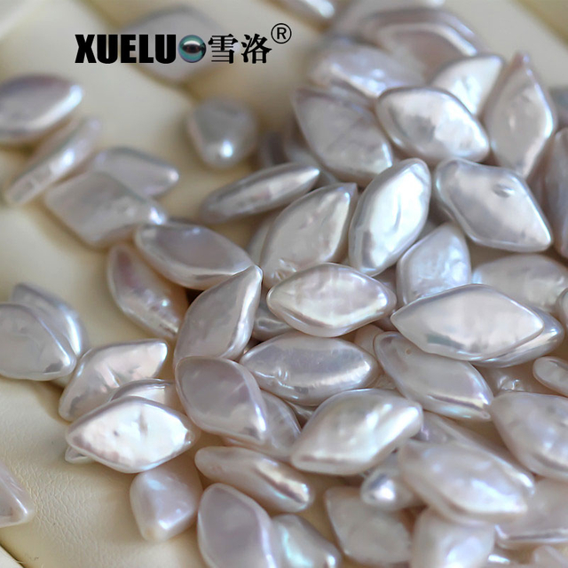 10*10mm White Diamond Baroque Freshwater Loose Pearls, AAAA
