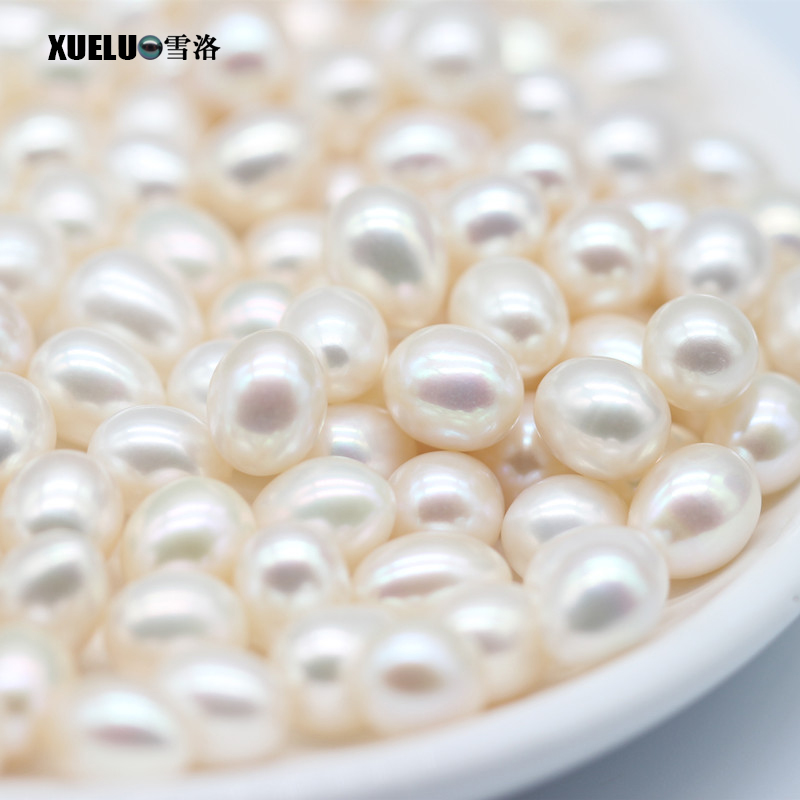 8-9mm White/Lavender/Pink Oval Freshwater Loose Pearls, AAAA