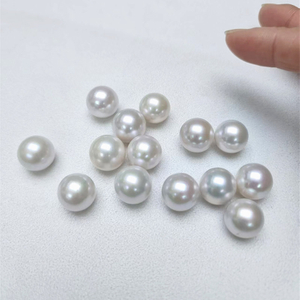 13-14mm White Perfect Round Freshwater Loose Pearls, AAAA