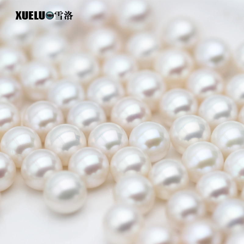 8mm White Perfect Round Freshwater Loose Pearls, AAAA