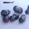 Length:25-30mm, Width:14-16mm Black Baroque Freshwater Loose Pearls, AAA