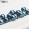 7-8mm Peacock Black Perfect Round Freshwater Loose Pearls, AAAA quality