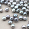 7-8mm Grey Button Round Freshwater Loose Pearls, AAAA