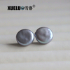 14-15mm Grey Baroque Freshwater Pearl Stud Earrings, AAA, 925sterling silver