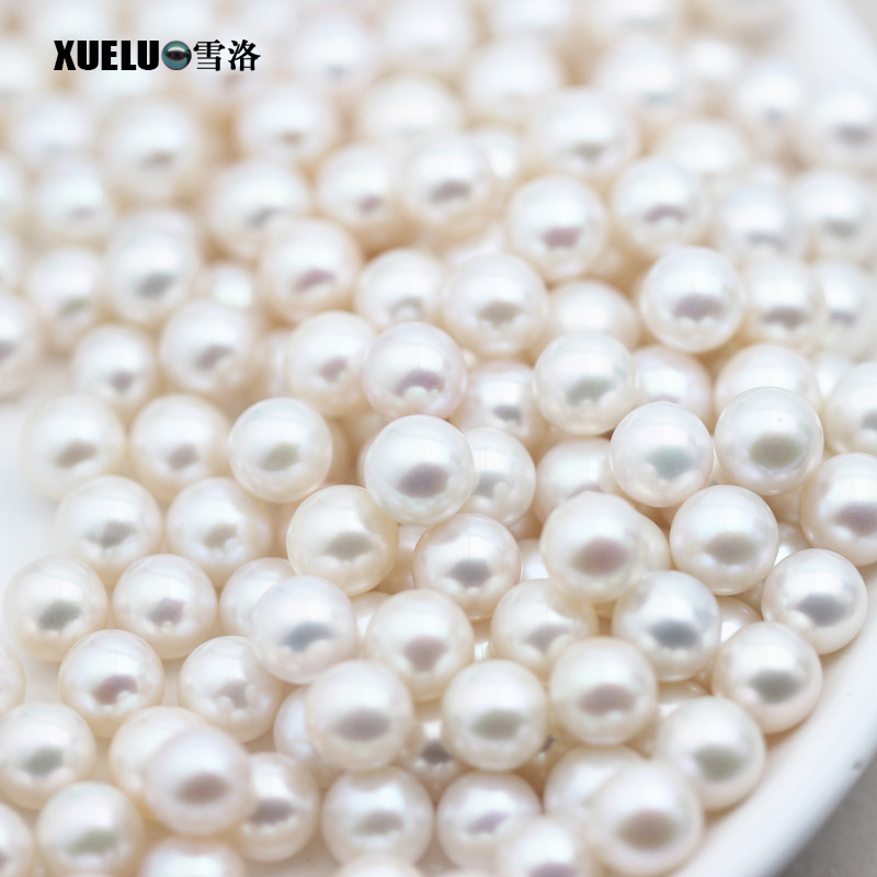 8mm White Perfect Round Freshwater Loose Pearls, AAAA