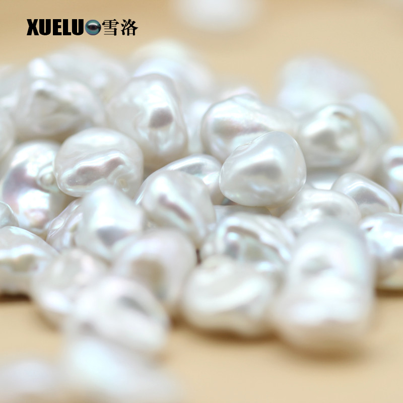 9-10mm White Keshi Baroque Freshwater Loose Pearls, AAAA