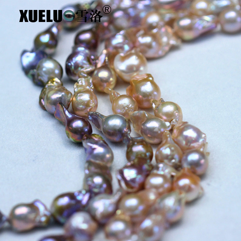 Length(25-30mm)*Width(14-16mm) Multicolor Baroque Freshwater Pearl Strings AAA high quality