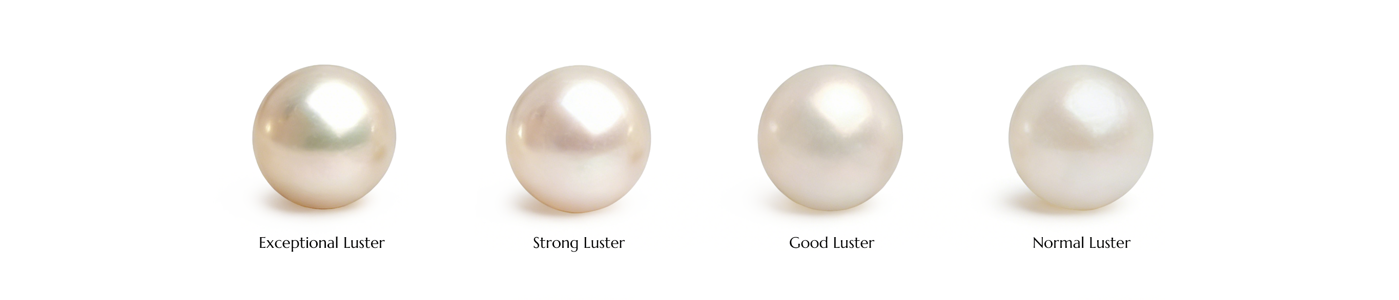 freshwater pearl luster grading from exceptional to normal luster