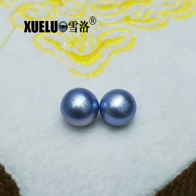 8-9mm Sky Blue Perfect Round Freshwater Loose Pearls, AAAA