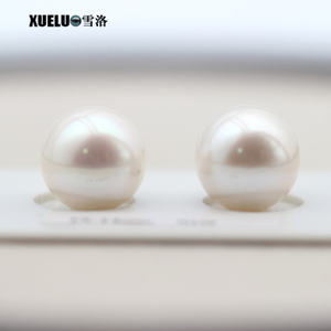 13-14mm White Perfect Round Freshwater Loose Pearls, AAAA quality