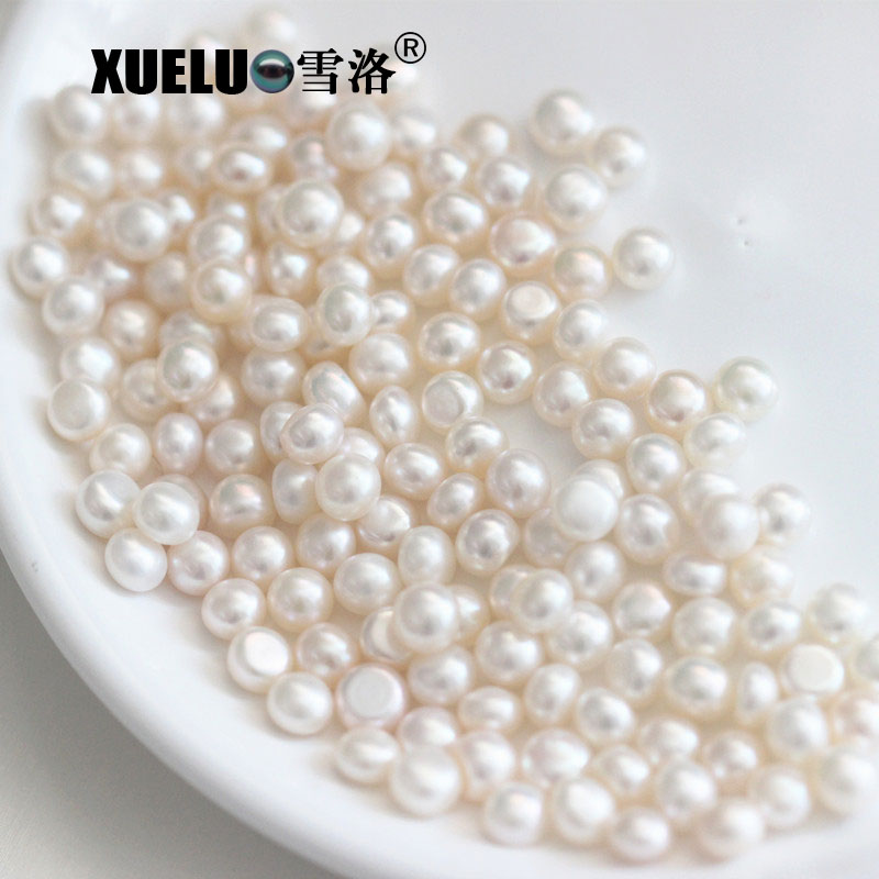  6-7mm white button round freshwater loose pearls, AAAA