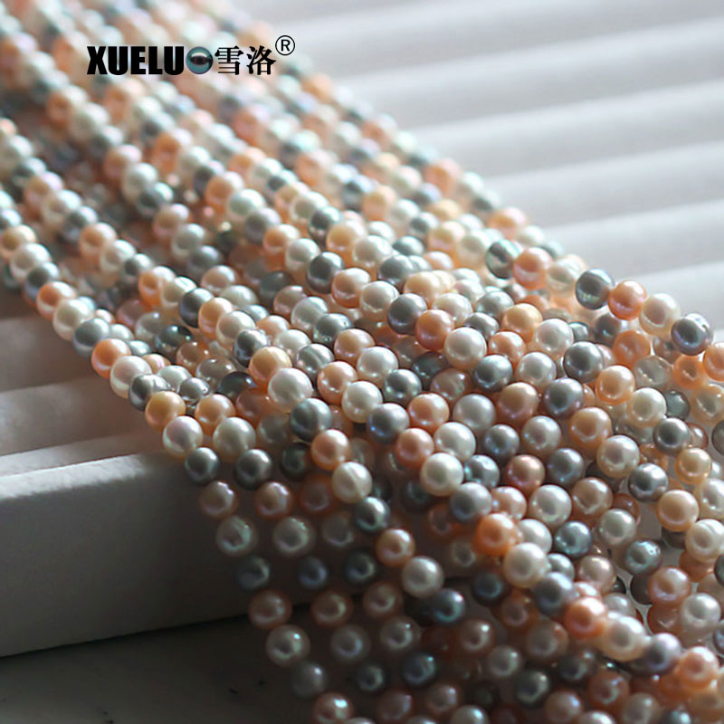 7-8mm Multicolor Round Freshwater Pearl Strings AA Quality