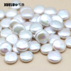 13-14mm White Coin Freshwater Loose Pearls, AAAA Quality