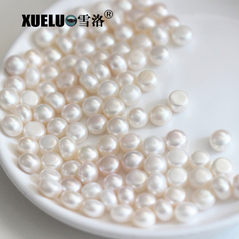  8-9mm White Button Round Freshwater Loose Pearls, AAAA