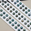 8.5-9mm Peacock Black Button Round Freshwater Loose Pearls, AAAA