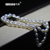 4-5mm White Oval (Rice) Freshwater Pearl Necklace, AAA, 925 sterling silver
