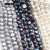 7-8mm White/Black/Grey Nugget Baroque Freshwater Pearl Strings AAA