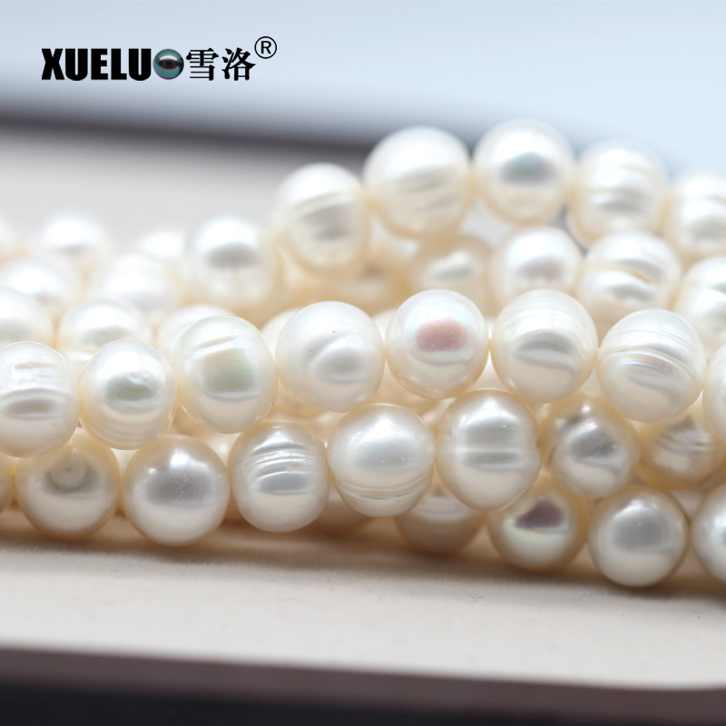6-7mm White Round Freshwater Pearl Strings Cheap Quality
