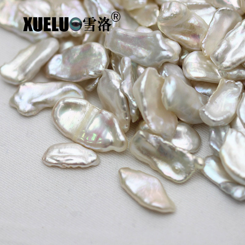 length(20-30mm)*width(8-10mm) White Keshi Baroque Freshwater Loose Pearls, AAAA