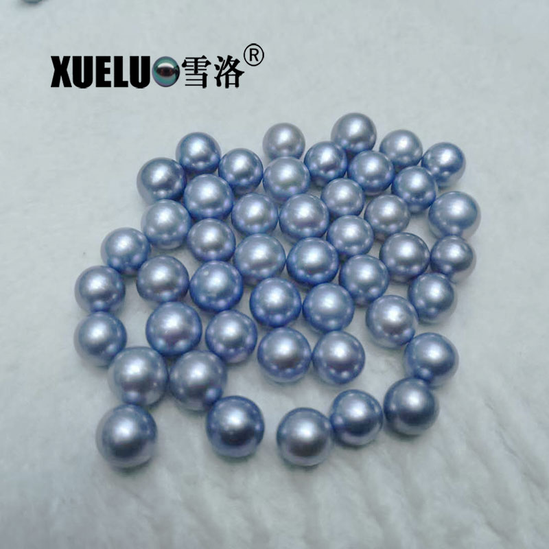 8-9mm Sky Blue Perfect Round Freshwater Loose Pearls, AAAA