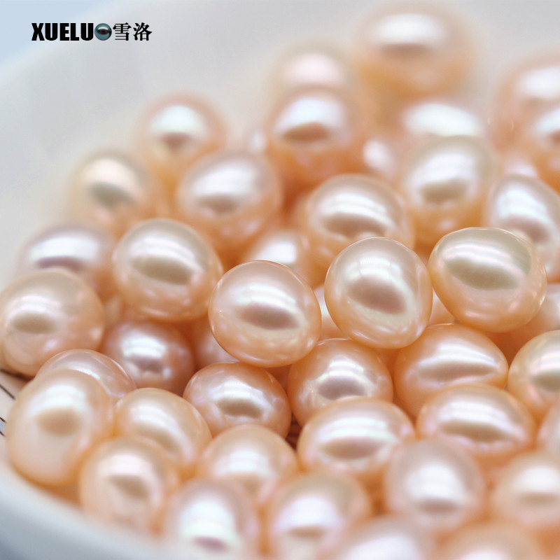 8-9mm White/Lavender/Pink Oval Freshwater Loose Pearls, AAAA