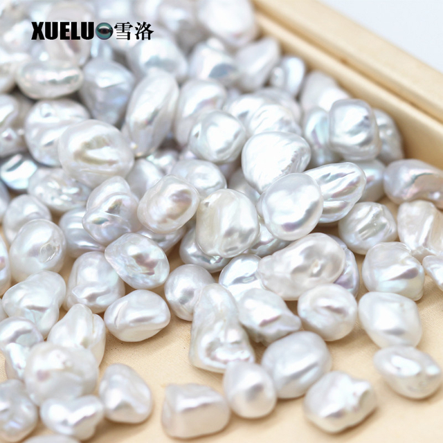 9-10mm White Keshi Baroque Freshwater Loose Pearls, AAAA