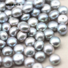 7-8mm Grey Button Round Freshwater Loose Pearls, AAAA