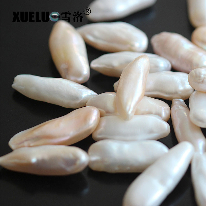 Length(30-35mm)*Width(8-10mm) Multicolor Long Baroque Freshwater Loose Pearls, AAAA