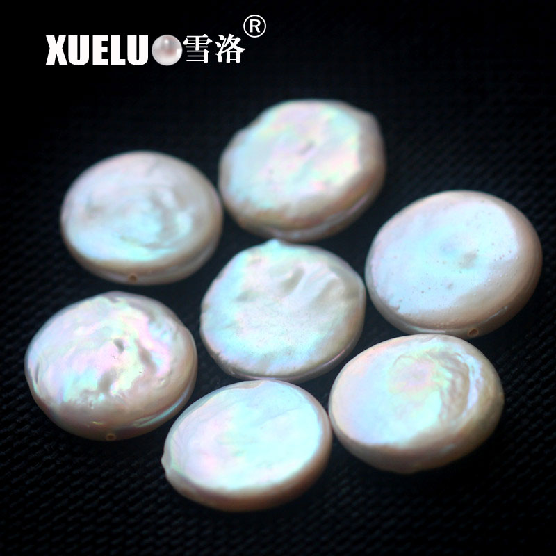18-20mm White Large Coin Baroque Freshwater Loose Pearls, AA