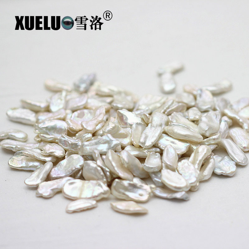 length(20-30mm)*width(8-10mm) White Keshi Baroque Freshwater Loose Pearls, AAAA
