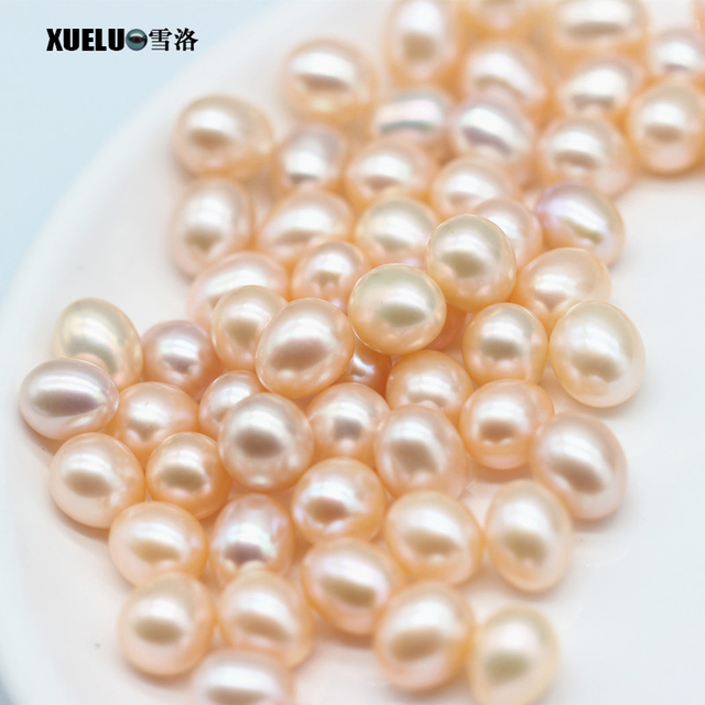 8-9mm White/Lavender/Pink Oval Freshwater Loose Pearls, AAAA