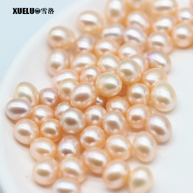 8-9mm White/Lavender/Pink Oval Freshwater Loose Pearls, AAAA