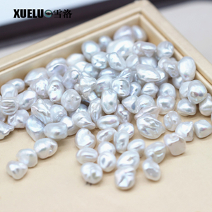 9-10mm White Keshi Baroque Freshwater Loose Pearls, AAAA
