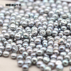 7-8mm Grey Button Round Freshwater Loose Pearls, AAAA