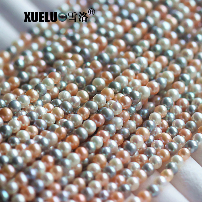 7-8mm Multicolor Round Freshwater Pearl Strings AA Quality