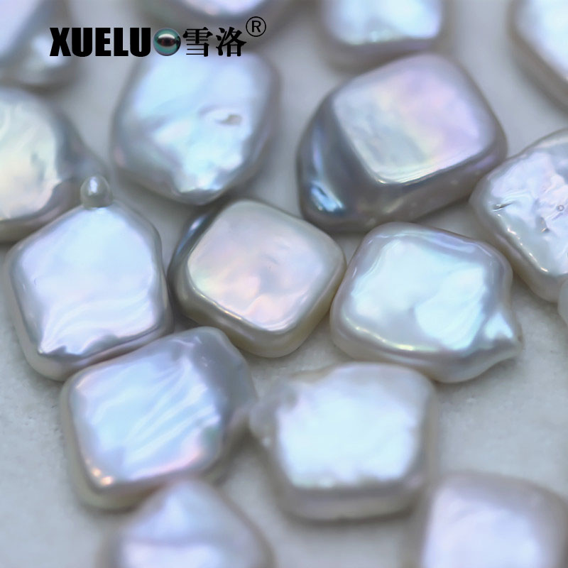 10*10mm White Square Freshwater Loose Pearls, AAAA