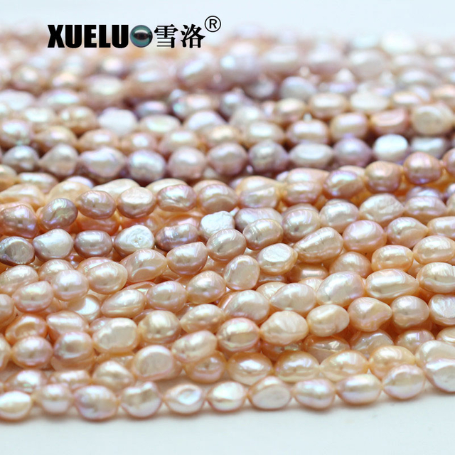 10-11mm White/Multicolor Nugget Baroque Freshwater Pearl Strings AAA High Quality