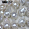 Length(25-30mm)*Width(14-16mm) White Baroque Freshwater Pearl Strings AAA 
