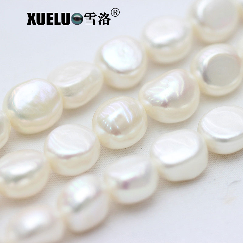 12-13mm White Nugget Baroque Freshwater Pearl Strings AAA